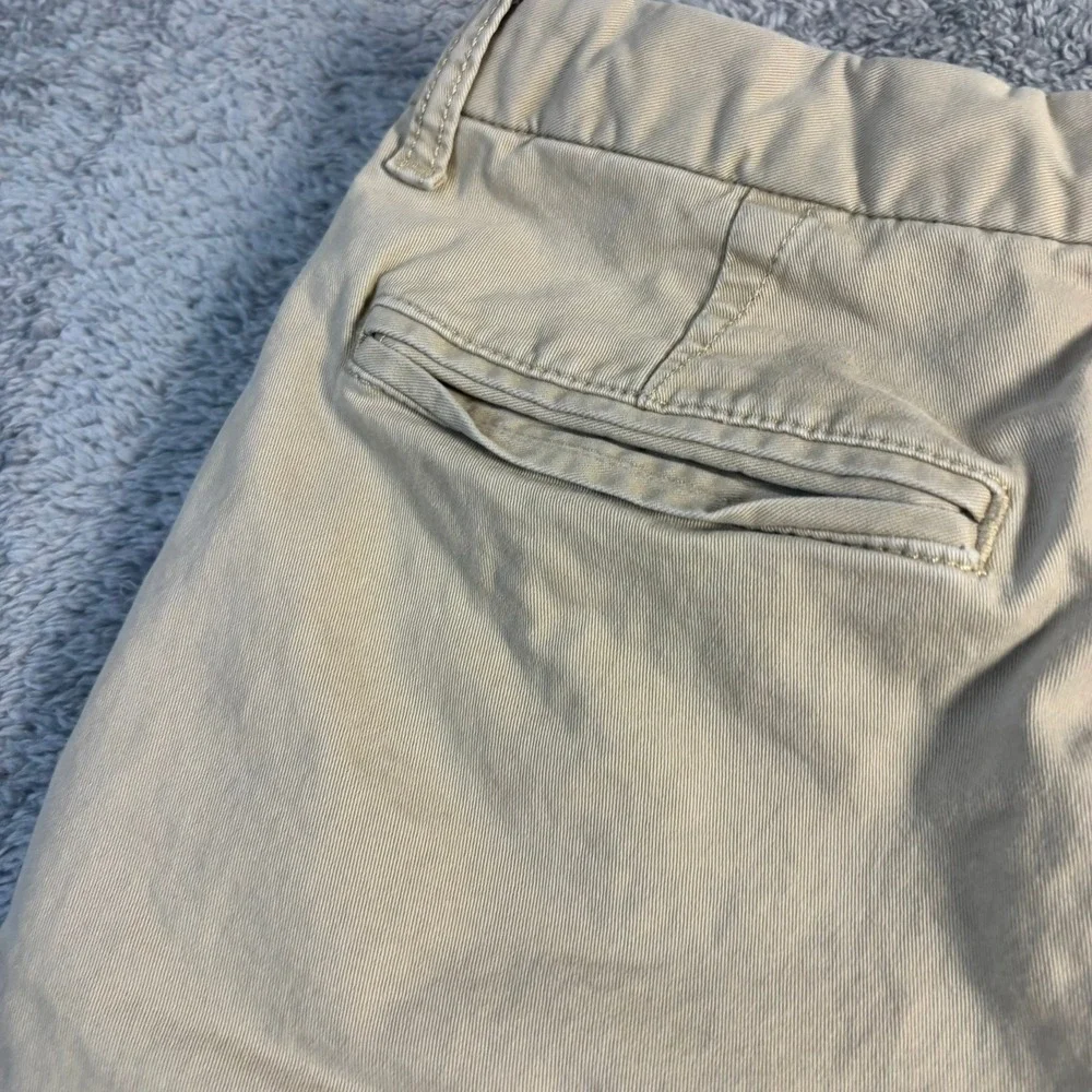 Gap Kids Boys Khaki Chino Shorts Tan Cotton Twill Size 12 Husky